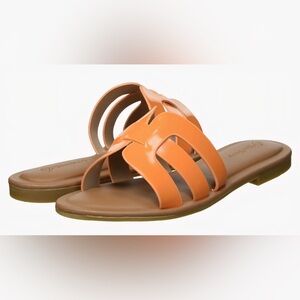 NWT The Drop Monika Carrot Orange Slide Sandals